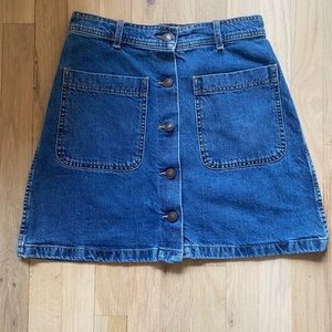 Zara Denim Skirt with Buttons - Size Small